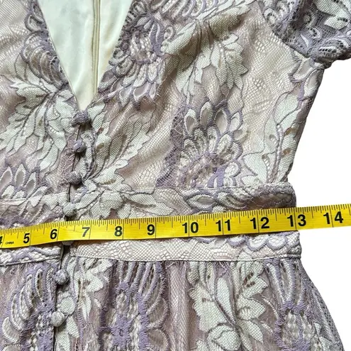 Prómesa Promesa Sleeping Beauty Maxi Dress Lavender Small Floral Lace Cottage Core