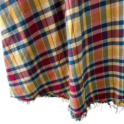 Rat Boi Dream Skirt in Crimson Tartan Size Large Casual Cotton Maxi Red