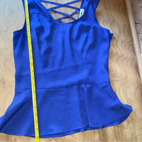 Mac + Jac Peplum Top Purple Size undefined