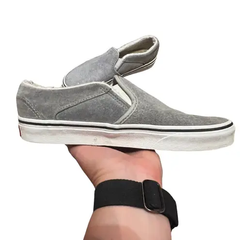 Vans  Asher Women's Sneakers Suede Sherpa, Gray, Low Top,‎ Size 7.5