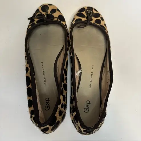 Gap  Women’s Leopard Print Ballet Flat Leather Animal Cheetah Calf Hide Shoes 7.5