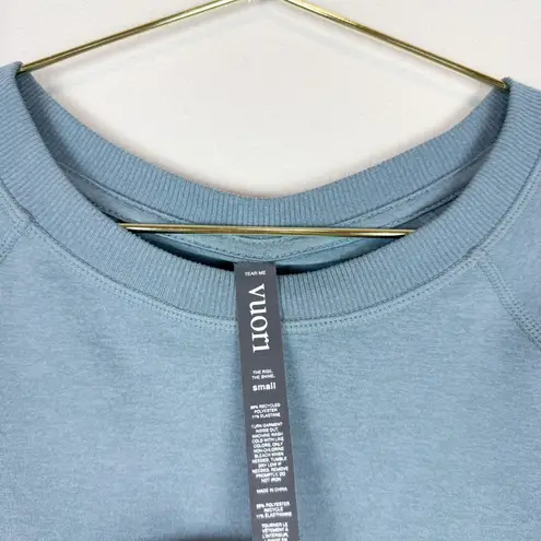 Vuori Long Sleeve Halo Crew Neck Pullover Blue Iron Heather Size Small VW241