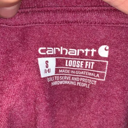 Carhartt  red loose fit streetwear S workwear T-shirt