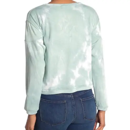 FOR THE REPUBLIC NWT Mint Green Tie Dye Pullover Sweatshirt Top Size Small
