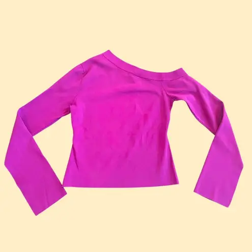 Solace London Magenta One-Shoulder Knit Top Size 10