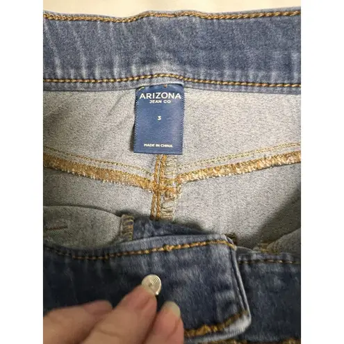 Arizona 0111 Skinny Leg Jeans Size 3 Medium Wash Stretch Blue Denim 25x31