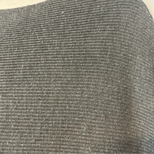 Ella Moss charcoal gray v-neck ribbed pullover sweater size large