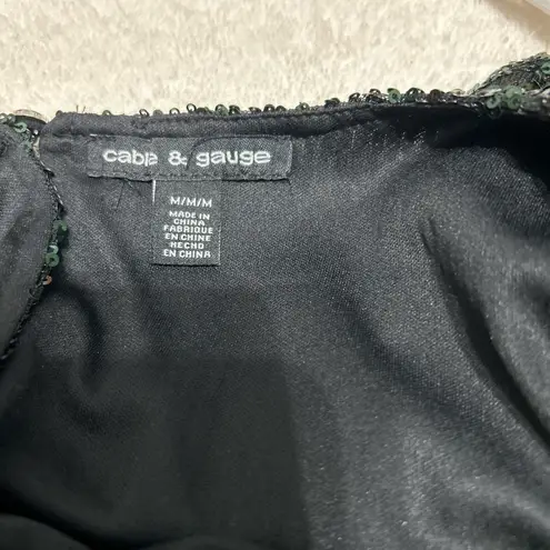 Cable & Gauge Emerald Green Sequin Cocktail Dress – Size M