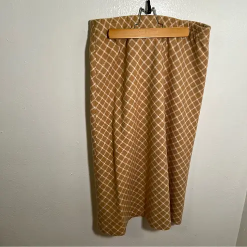 Vintage Summit Sportswear Midi Skirt Tan White Diamond 12