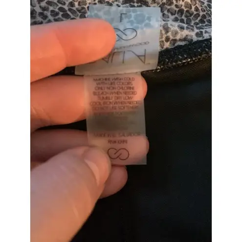 Calia crop leggings woman’s large black snake skin print ruched workout Athletic Gray