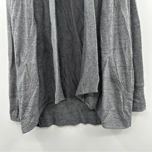 Athleta Pranayama Restore Rib Wrap Long Sleeve Cardigan in Charcoal Grey Sz M