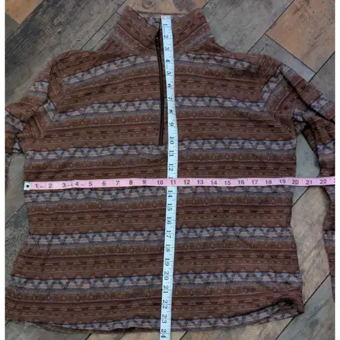 Woolrich Vintage Quarter-Zip Pullover Sweater - Aztec Southwest Print Gorpcore