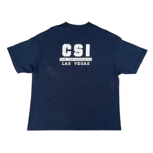 Alstyle Vintage CSI Las Vegas Navy Blue Graphic T-shirt