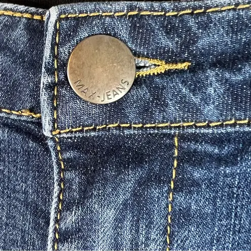 Max jeans Size 4 Skimmer Cropped 5 Pockets Belt Loops Dark Blue Wash Jea…