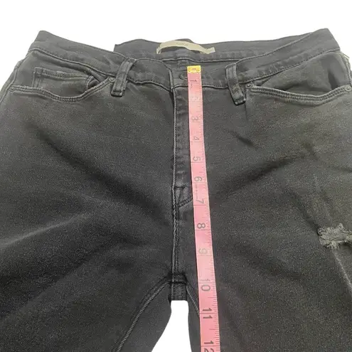 Hudson NWT Black NICO Midrise Straight Ankle Jeans New Size 30 Distressed Denim