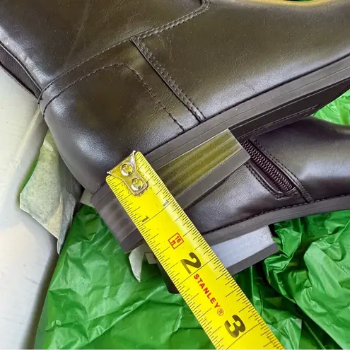 Tommy Hilfiger  Tall Riding Boots Logo Brown Black Twinezza Equestrian Ridder