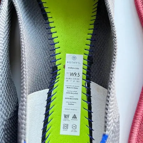 Rothy's Gray Rounded-Toe Flats Womens Size 9.5 Slip On Shoes