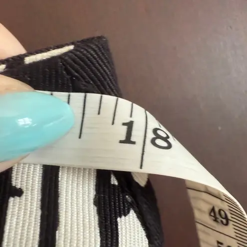 TERI JON | Black and White Grosgrain Graphic Pleated Party Skirt | Size 14