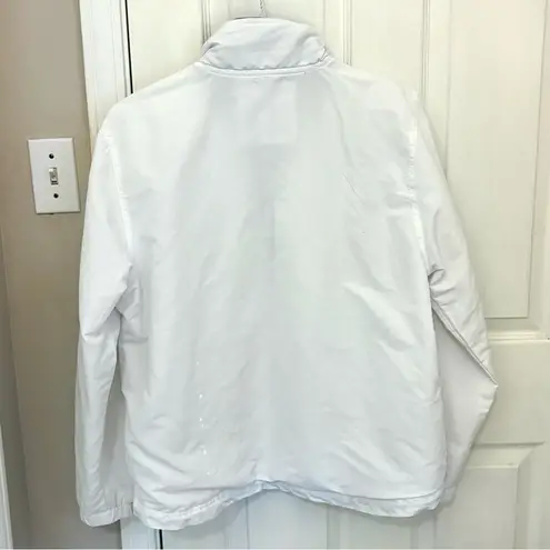 Three Hearts Windbreaker Jacket in White with Black Trim Size XL