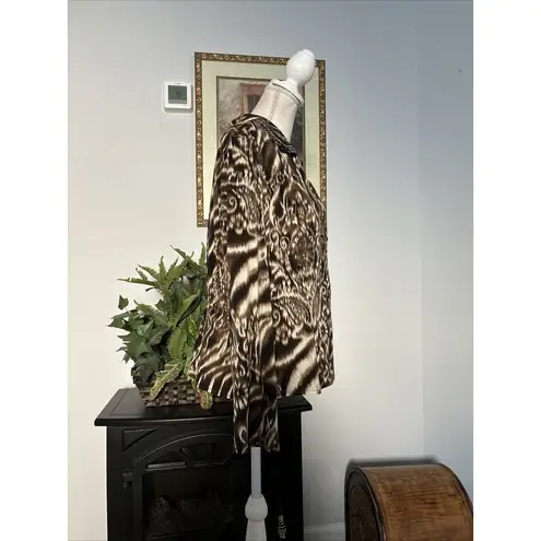 CH Chancelle Women Blouse Size 14 Collared V Neck Long Sleeve Open Front Button