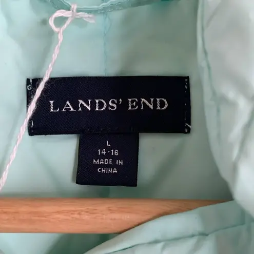 Lands End Aqua Blue Vest. Size Large 14