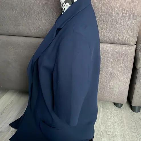 Villager A LIZ CLAIBORNE COMPANY Navy Blue Short Sleeve Blazer Jacket Size 14