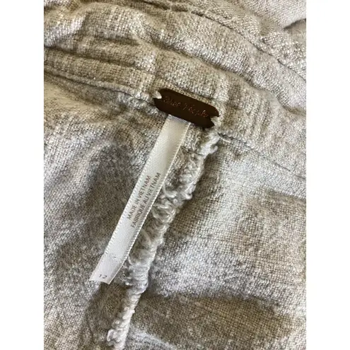 Free People  Linen Blend Pleated Cropped Pants Beige Womens Size Medium