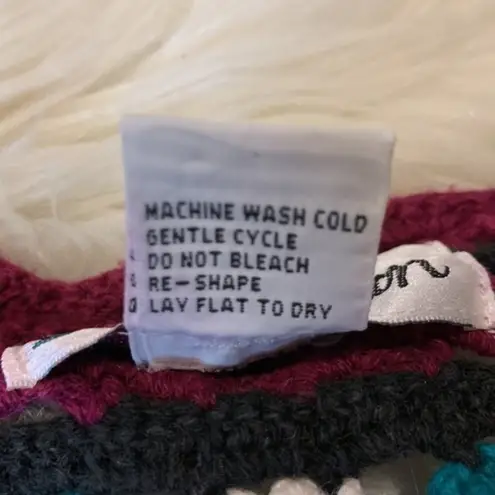 Vintage AJ Brandon hand crochet cardigan sweater L see measurements Purple Size L