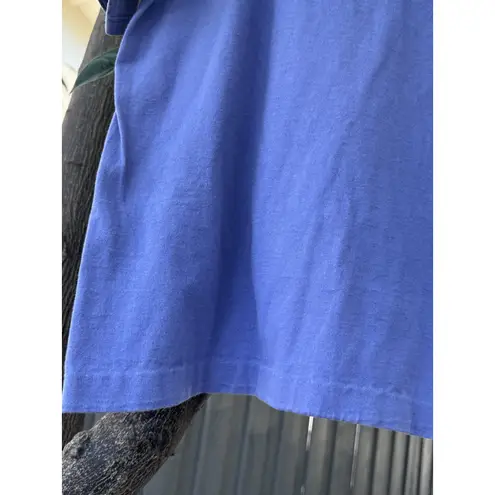 Vintage Kansas Sunflower State Embroidered Tee Time Square Sportswear USA Sz L Blue Size L