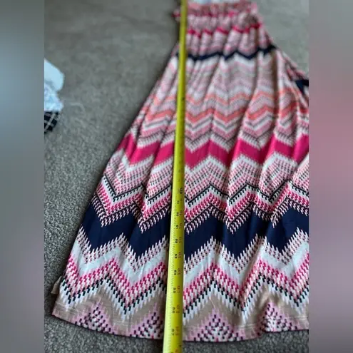 Three Hearts Three Pink Hearts Trixxie Women’s Pink Striped Boho Maxi Dress Stretch Small