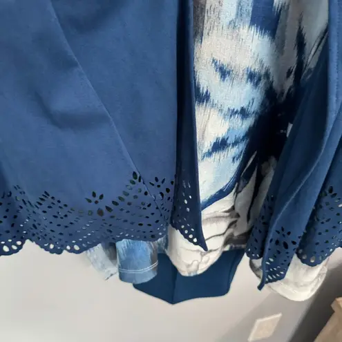 Alfred Dunner Petite Alfred Dunner 3 Piece SET Size 10 Petite Faux Blue Suede Jacket Top Pull On Pants