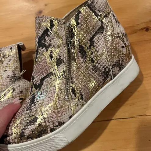 Soda  Snakeskin Platform Sneakers