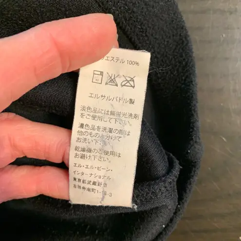 LL Bean Women Fleece Jacket Full Zip Black L Outdoor Casual Layering Hiking Size L