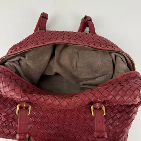 Bottega Veneta 🤍HP🤍 Red Intrecciato Leather Montaigne Bag
