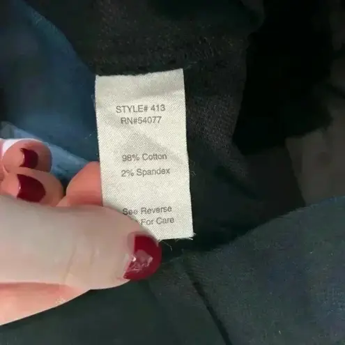 CAbi  413 Black Pique Pants Cropped Office Career Workwear Womens Size 2