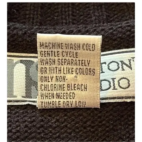 NORTON STUDIO GORGEOUS HOLIDAY SWEATER SNOWFLAKE PATTERN CHRISTMAS SIZE LARGE Black - Image 7