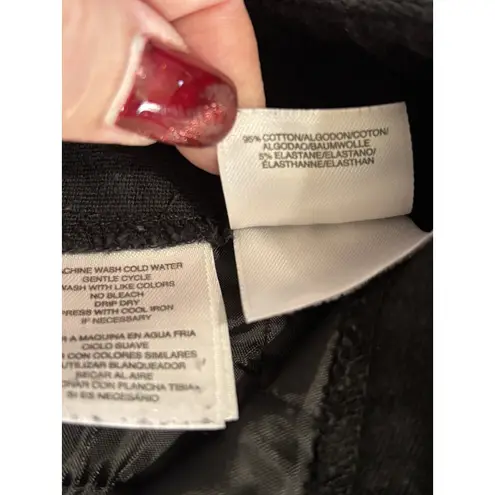 Jones Of New York Straight Black Pants Mid Rise Button Zip Pocket Size 12