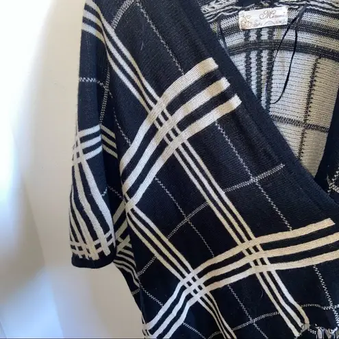 Mizumi Cardigan Shawl with fringe detail Black Size M