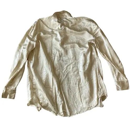 Justice Harlow Satin Button Down