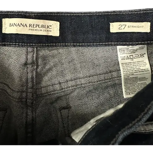 Banana Republic  Premium Denim 27 Straight Dark Wash Jeans