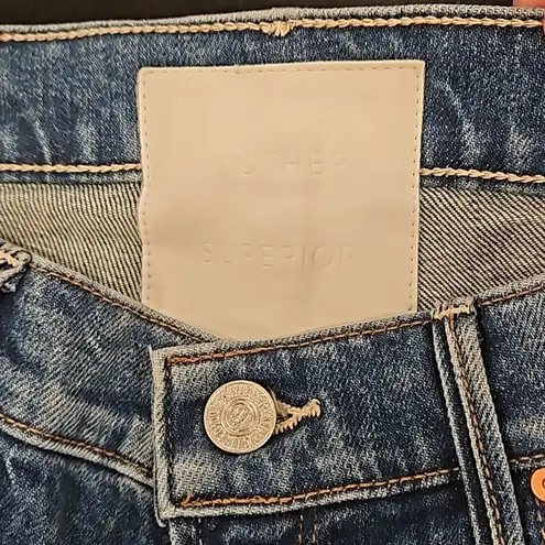 đŸ’•MOTHER SUPERIOR High Waisted Dazzler Double Heel Jeans ~ Morning Chores 30 NWT Blue