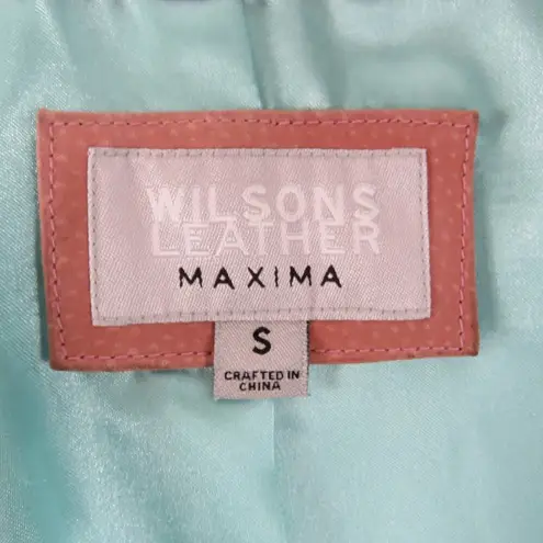 wilson's leather Vintage  Pink Leather Jacket Pink Suede Small Glam