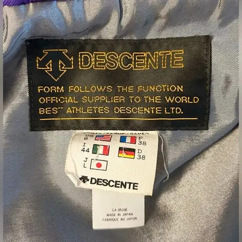 Vintage Retro 80s Descente Teal Purple Colorblock Ski Jacket~8/M~Japan