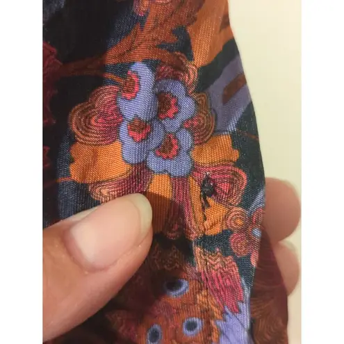 Tanya Taylor RTR Zoe Red Floral Ruched Mock Neck Long Sleeve Maxi Dress Sz Small