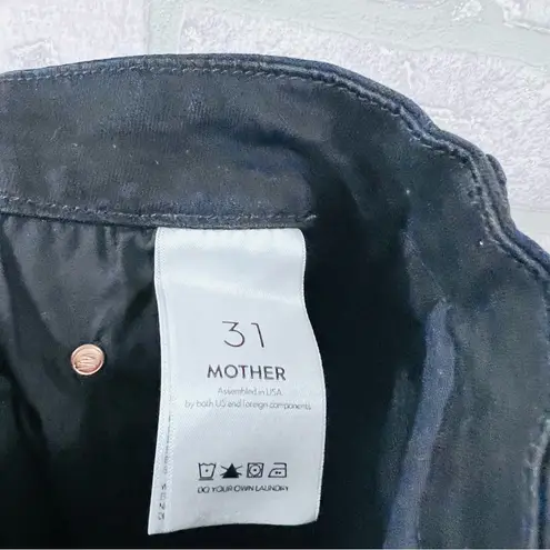 MOTHER High Waisted Looker Jeans in Not Guilty Wash Size 31 Black