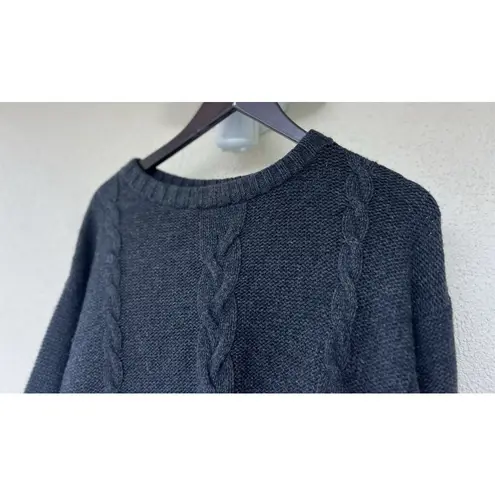margaret o'leary Cashmere Sweater Womens Chunky Cable Knit Irish Gray S Thick