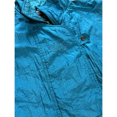 Forenza Accept No Substitutes Women Jacket Size Large Pockets Button Zip Vintage