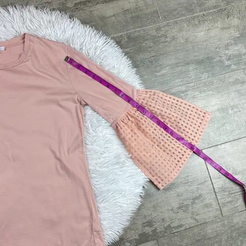 Stella & Dot MAETTE Blush Pink Lolo Top Bell Sleeve Size Small