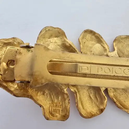 Dolce Vita Gold Gilt Hair Barrette Gold tone textured metal