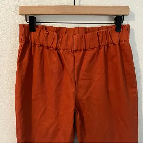 Soft Surroundings Orange Metro Denim Pull On Snap Ankle Jeggings Leggings Size S